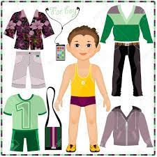 En microfibre de nylon et élasthanne. Poupee De Papier Avec Un Ensemble De Vetements A La Mode Garcon A La Mode Mignon Modele Pour La Coupe Clip Art Libres De Droits Vecteurs Et Illustration Image 26523962