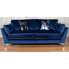 Our electric recliners do all the hard work for you. Roko Blue Velvet 3 Seater Sofa Costco Uk