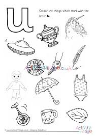 Three of the cutest urchins, ever! Start With The Letter U Colouring Page