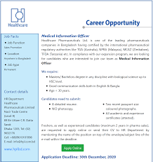 It's very simple to apply. Pharmaceutical Company Job Circular 2021 New Job Circular