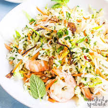 Put thai shrimp salad on a fancy, oval plate and serve with rice. Vietnamese Shrimp Salad Recipe Goi Tom Wicked Spatula