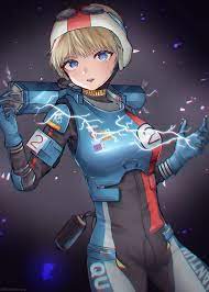 wattson and wired for speed wattson (apex legends) drawn by rica | Danbooru