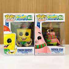 BNIB Set of 2 Spongebob Squarepants #453 and Patrick Star #454 Funko Pop  Christmas Holiday Edition Collection, Hobbies & Toys, Toys & Games on  Carousell