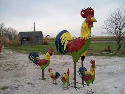 42 Great Outdoor Metal Decor Ideas To Improve Your Garden Metal Rooster Yard Art Metal Garden Art
