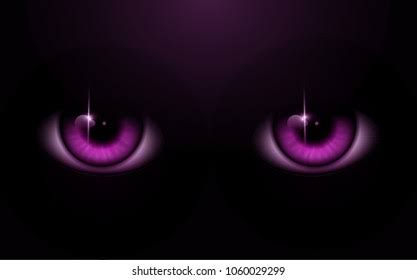 Purple Eyes Night Stock Vector (Royalty Free) 1060029299 | Shutterstock