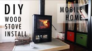 Diy Wood Stove Install In Mobile Home Youtube