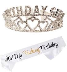 Sweet 16 Birthday Crown And Sash Birthday Decoration Birthday Crown It S My Birthday White Satin Sash Birthday Girl Funny Birthday Party Supplies And Decorations For Girls 21st 30th 40th In 2020 21st Birthday Girl Birthday Crown
