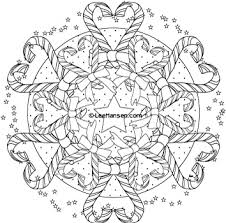 Christmas Mandala Coloring Page Candy Cane Hearts Design Mandala Coloring Pages Christmas Coloring Pages Christmas Mandala
