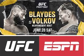 Laramie in the works for ufc event on may 1. Blaydes Vs Volkov To Headline June 20 Fight Night At Ufc Apex Mykhel