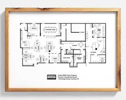 The Office Floor Plan The Office Tv Show The Office Poster