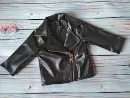 Baby Eco Leather Jacket For First Photo Session Black Newborn Etsy Newborn Photo Outfits Baby Leather Jacket Baby Photo Prop