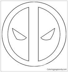 You might also be interested in coloring. Logo Deadpool Simple Coloring Pages Superhero Coloring Pages Coloring Pages For Kids And Adults
