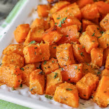 In a small saucepan, combine butter, syrup, brown sugar and cinnamon; Roasted Sweet Potato Cubes Video Lil Luna