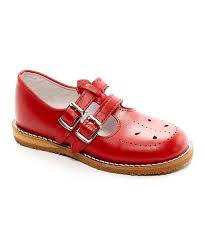 Amilio Red Skipper Leather Double Buckle Mary Jane Girls