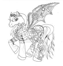 Steampunk My Little Pony Coloring Page Steampunk Coloring My Little Pony Coloring Cartoon Coloring Pages