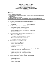 Soal pre & post test. Materi Dokcil Soal Pre Test Jawabanku Id
