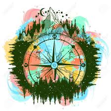 Online shopping from a great selection at movies & tv store. Gebirgsantike Kompass Und Wind Rose Farbe Tattoo Kunst Abenteuer Reise Draussen Symbol Kunstreisende Bergsteiger Wanderer Kompass In Der Nachtwaldtatowierungs Wasserfarbe Spritzt T Shirt Design Lizenzfrei Nutzbare Vektorgrafiken Clip Arts