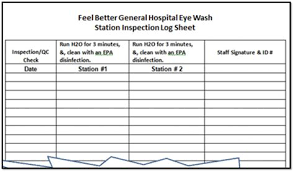 Eyewash station weekly inspection form | universal network / a spreadsheet with both names and images of every collectible item that isn't food or a material. E Y E W A S H L O G S H E E T Zonealarm Results