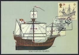 Great Britain Scott 1449 07 Apr 1992 Europa Issue Christopher Columbus Landfall In The Americas 1492 Postcard Nao With Images Christopher Columbus Postcard Granada
