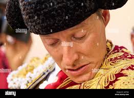 Pamplona, Spain. 12th July, 2022. Diego Urdiales getting ready in the horse  yard moments before jumping into the ring of the Pamplona bullring at the  San Fermin festivities 2022. (Photo by Fernando