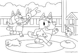 Each printable highlights a word that starts. Bluey Coloring Pages Coloringall