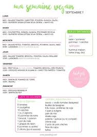 Semaine De Septembre Repas Recettes Vegan Gala S Blog Liste De Courses Menu Vegetarien Semaine Liste De Courses Healthy