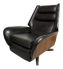 Barcalounger eclipse ii genuine promenade chocolate leather recliner and ottoman. 1960s Vintage Raymond Loewy For Barcalounger Reclining Lounge Chair Chairish
