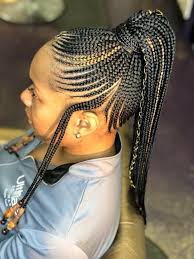 Scalp Braid Ponytail Cornrow Hairstyles Scalp Braids African Braids Hairstyles