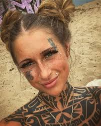 What is the difference between black face tattoo and black and white tattoo? Simple Small Face Tattoos Female Novocom Top
