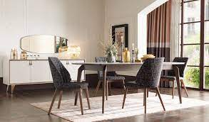 İşte sizin için enza home yemek ayrıca bu ürüne özgü olarak sırt düğmeli sandalye modeli de oldukça estetik bir hava katıyor. Netha Dining Room Enza Home