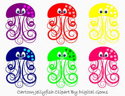 Translucent Blue Jellyfish Clipart 11