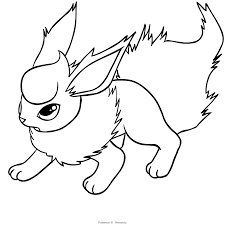 Flareon From Pokemon Coloring Page Discover all our printable coloring pages for adults, to print or download for flareon (no.136) flareon coloring page, generation i pokemon of type fire. flareon from pokemon coloring page