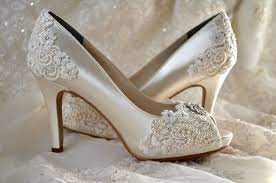Color Wedding Shoes Free Custom Colors Vintage Wedding Lace Peep Toe 3 1 2 Heels Ladies Custom Color Bridal Shoes Bridesmaid Bridal Party In 2021 Bridal Shoes Bridal Shoes Low Heel Sparkly Wedding Shoes