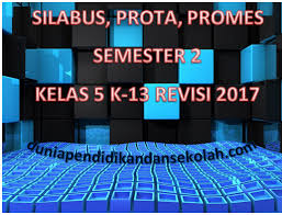 Prota kelas 6 k13 revisi 2019. Download Silabus Prota Promes Semester 2 Kelas 5 Sd Kurikulum 2013 Revisi 2017 Dunia Pendidikan