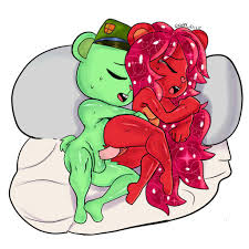 Flippy and Flaky having sex during sleep with bed : rhornytreefriends