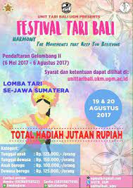 Check spelling or type a new query. Lomba Tari Festival Tari Bali Utb Ugm 2017 Info Lomba 2021 Terbaru