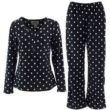 Black And White Polka Dot Pajamas Marilyn Monroe Women S Black Polka Dot Fleece Pajama Set 44 Nzd Liked On Polyvore Featuring Intimates Sleepwear Pajama Pajamas Women Women Clothes Design
