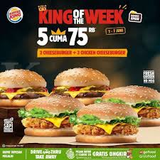 Maybe the real burger king was the friends we made along the way. Promo Burger King 5 Burger Hanya Rp 75 000 Masih Berlaku 7 Juni