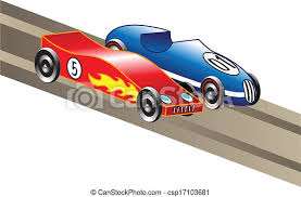 We have everything you need, from a beginner's book , free how to guide s and. Two Pinewood Derby Cars Racing Down A Track Canstock