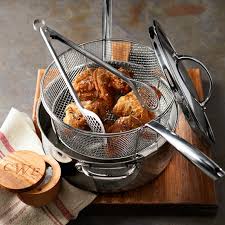Of oil and 2.6 lbs. Williams Sonoma Stainless Steel Thermo Clad Deep Saute With Fryer Basket Williams Sonoma
