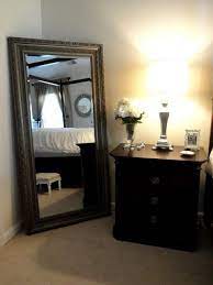 I think a leaning mirror may look good in my master bedroom. Rachel S Nest Tour My Nest Home Full Length Mirror In Bedroom Bedroom Mirror