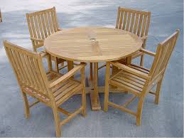 Round radiant dining set is one of product indonesian teak garden furniture from pt. Anderson Teak 5 Piece Round Table Teak Patio Dining Set Teakwood Central
