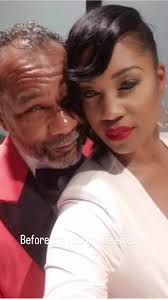 Before & After the young wife effect!! @miguelwilsoncollection and I have  close to a 14 year age gap. Now granted he was handsome but y’all can’t  deny me that I didn’t turned him up ...