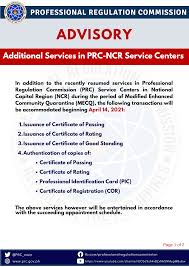 Qc business permits now to be delivered at your doorstep. Additional Services In Prc Ncr Service Centers Professional Regulation Commission