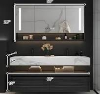 Amazon.com: Double Sink Bathroom Vanity, Floating Bathroom ...