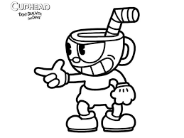 They travel, moving across different locations and constantly fight powerful evil bosses. Coloring Pages Cuphead Bosses Cuphead And Mugman Print For Free