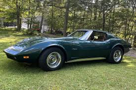Image result for Blue Green 1973 Corvette