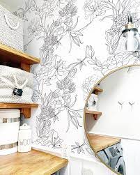 We Installed New Wallpaper Today Wallsneedlove Peel Stick Wallpaper Is Pre Glued In Between The Feature Wallpaper Wall Wallpaper White Pattern Wallpaper