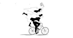 Atasan kebaya lurik, jarik jadi dg karet pinggang dan resleting. Animation Just Married Happy Couple Bride Groom Riding Bicycle Flower Video By C Rozamarin Stock Footage 362467192