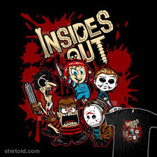 Freddy Krueger Vs Jason Vs Michael Myers Vs Chucky Insides Out Horror Movies Funny Horror Cartoon Horror Drawing